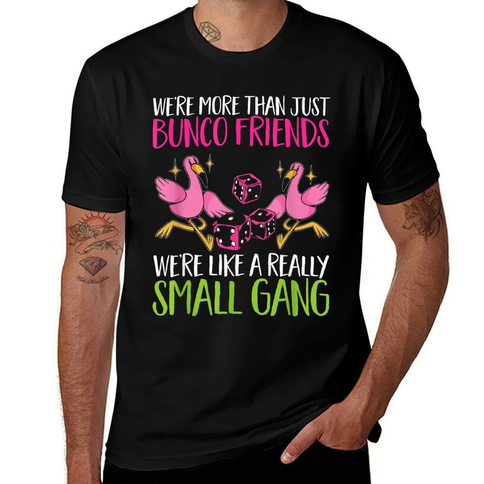 Bunco Game Flamingo Bunco Friends  Tagless Design T-Shirt