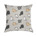 Kittens And Fish Pattern Soft High-Density Material Throw Pillow
