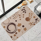 Abstract Floral Nude  Rapid-Drying Bath Mat