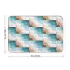 Modern Paper Cut Waves  Toxin-Free Bath Mat