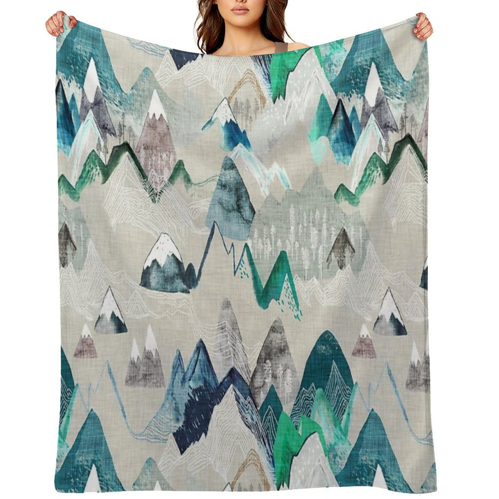 Call of The Mountains (in Evergreen) Versatility Throw Blanket