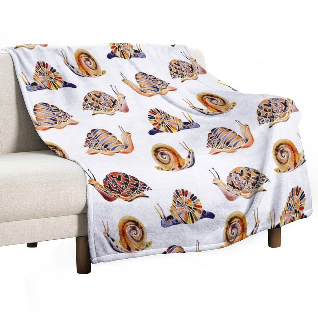 Snail Collection Compact Throw Blanket