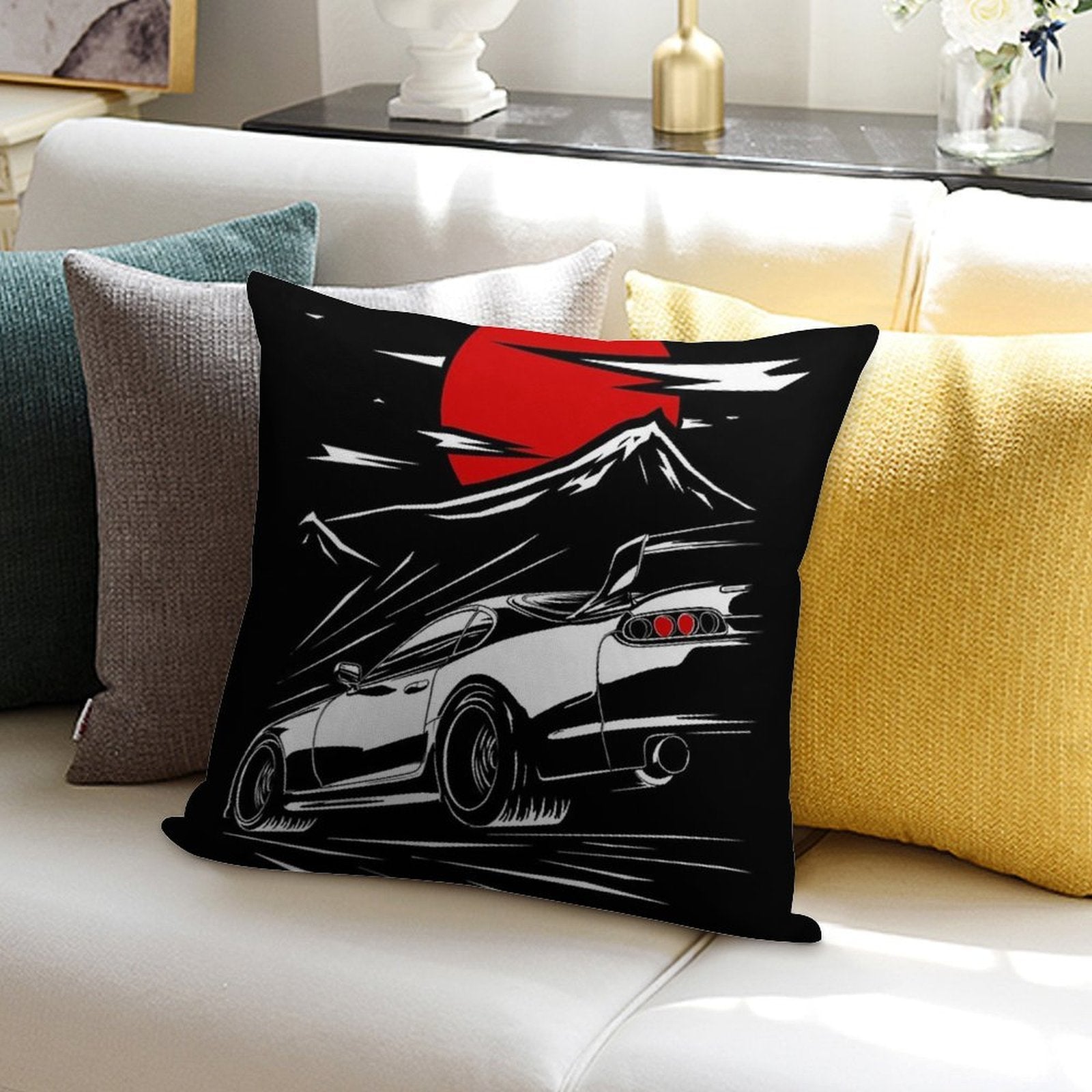 Toyota Supra MKIV  Haruna Soft Ultra-Soft Texture Throw Pillow