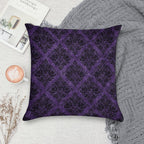 Gothic Damask Purple Soft Anti-Pilling Throw Pillow