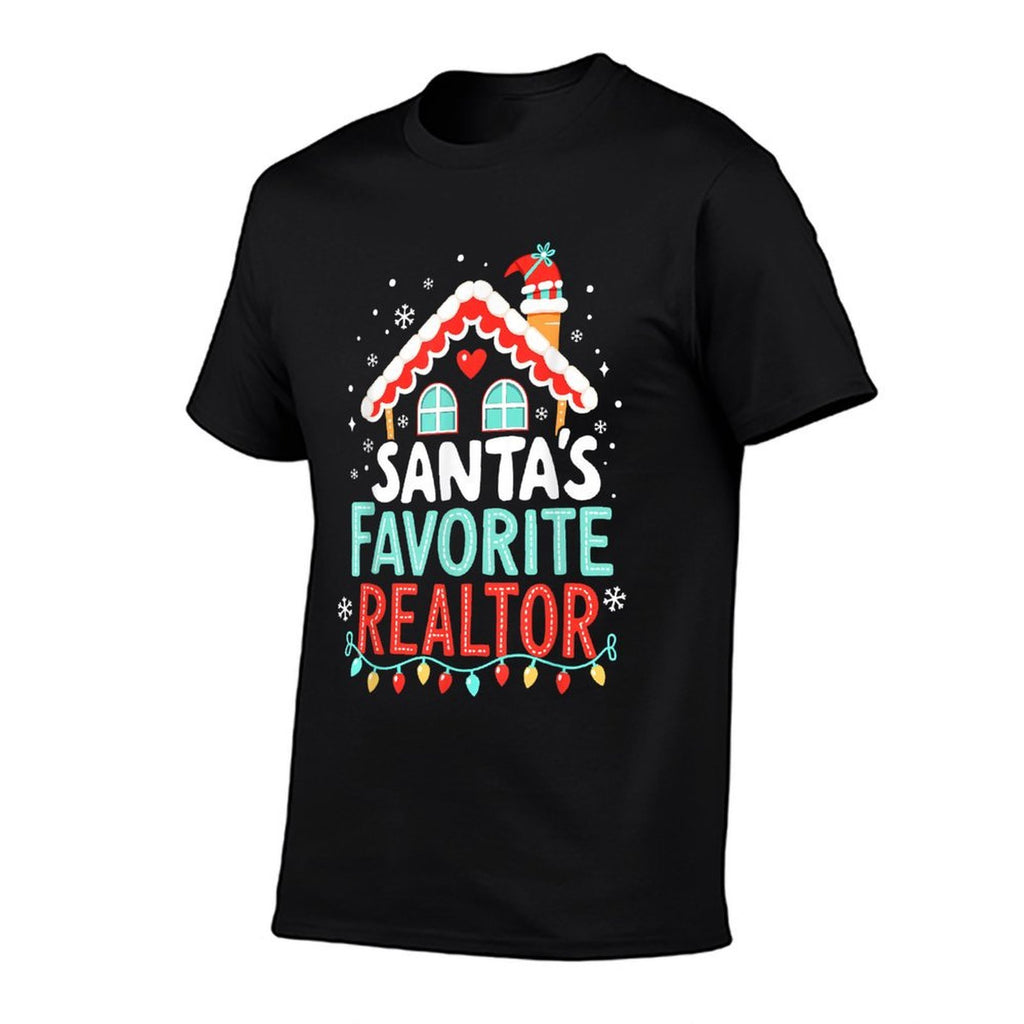 Merry Christmas Xmas Santas Favorite Realtor Estate Agent Comfortable T-Shirt