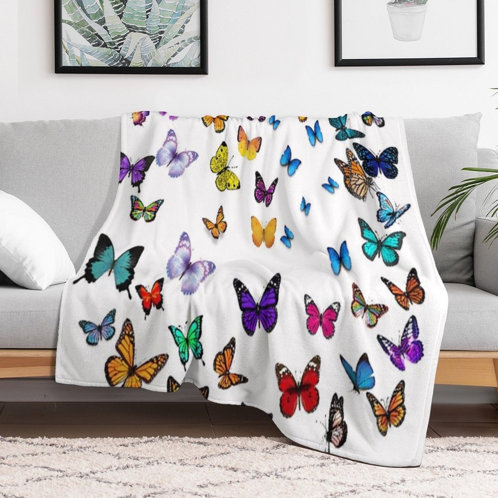 Butterfly Crazy Anti-pilling Throw Blanket