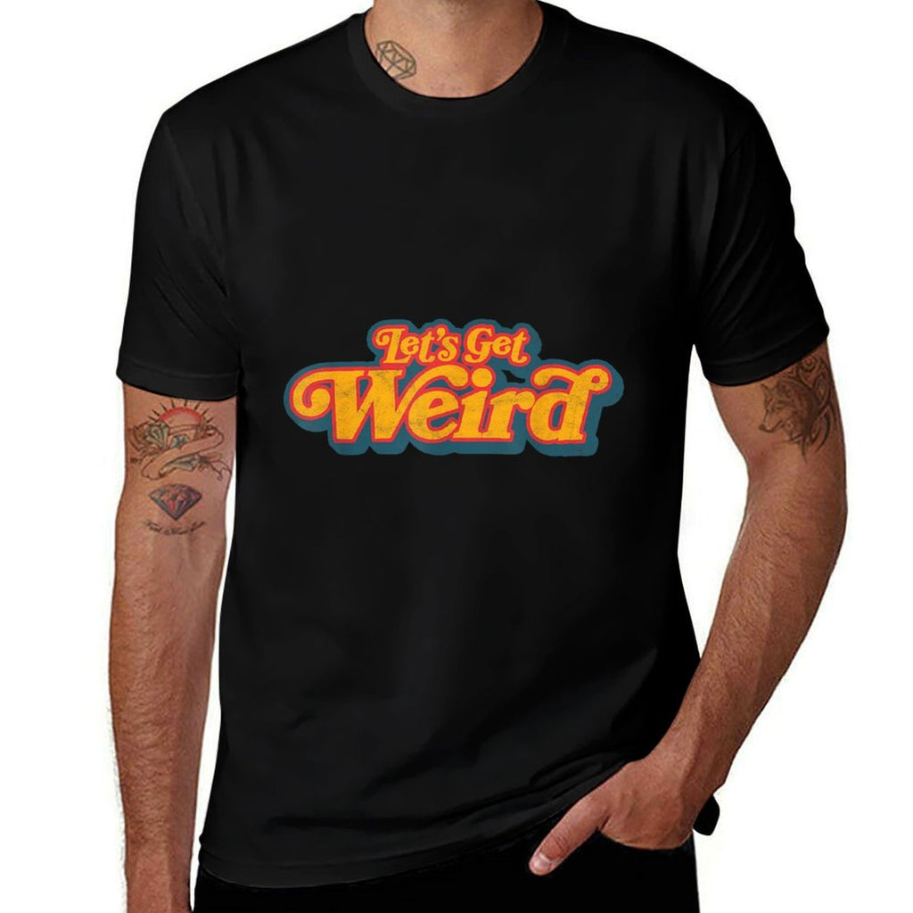 Lets Get Weird Vintage Festival Typography  Soft T-Shirt