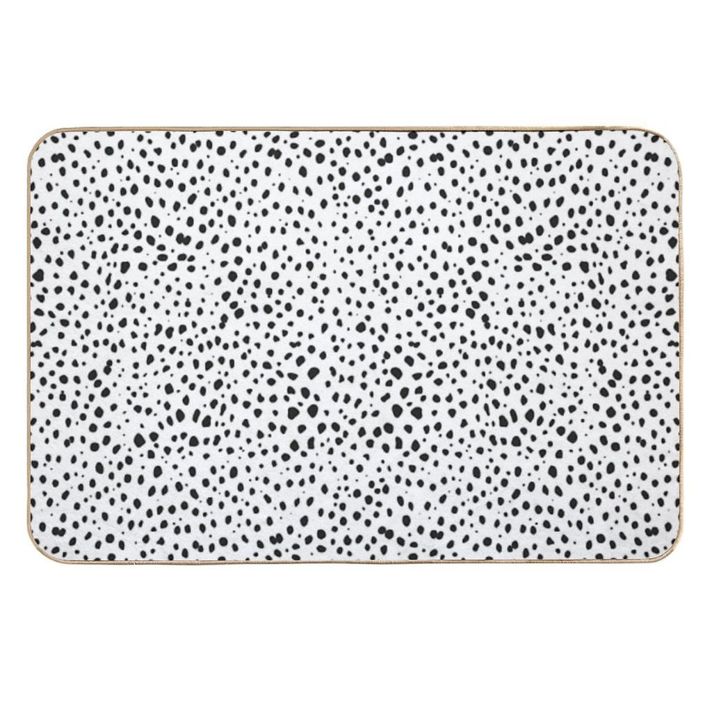 Dalmatian Spots - Black And White Polka Dots  Versatile Bath Mat
