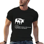 Hilarious Pig Definition - Funny Bacon Lover  Foodie  Odor-resistant T-Shirt
