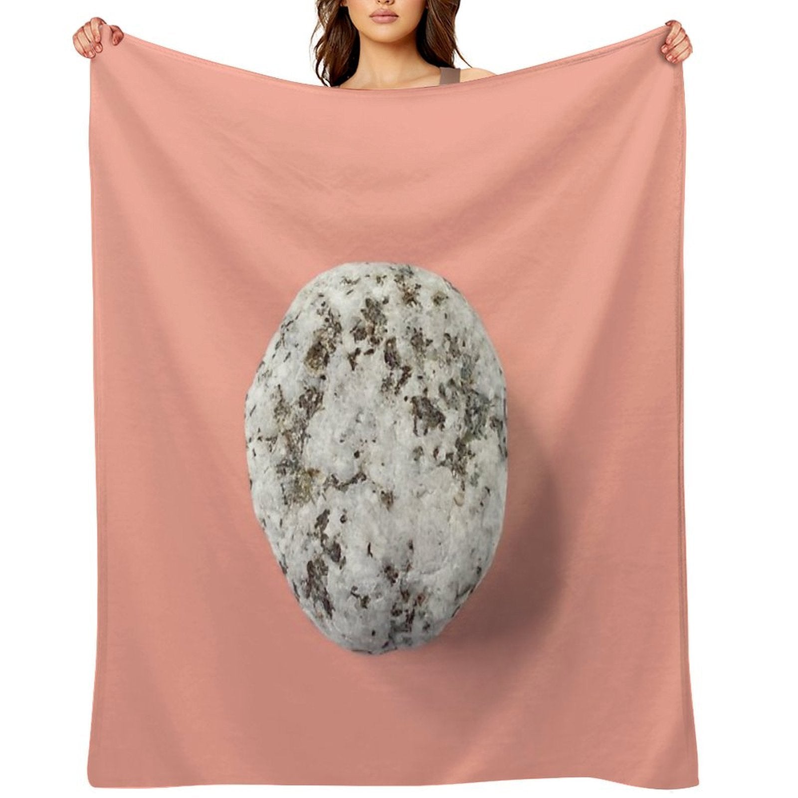 Minimalist Japandi Stone All-season Throw Blanket