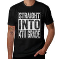 Straight Into 4th Grade Boy Girl Back To School  Lightweight T-Shirt
