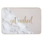 Get Naked Bathroom And Bedroom Quote, Blush Pink, Gold, Marble  Versatile Bath Mat