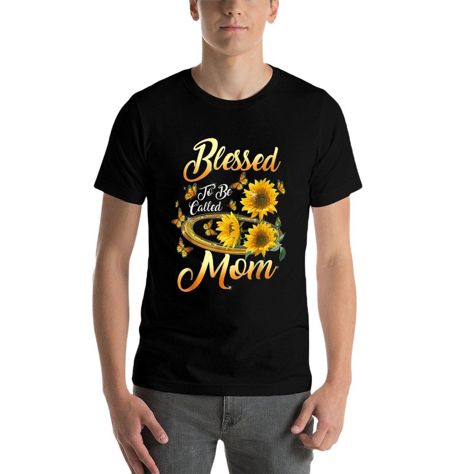 Blessed To Be Called Mom Sunflower Mothers Day  Moisture-wicking T-Shirt