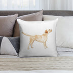 Yellow Lab Silhouette Watercolor Soft Anti-Pilling Throw Pillow