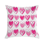 Pink Hearts Soft Style Accent Throw Pillow
