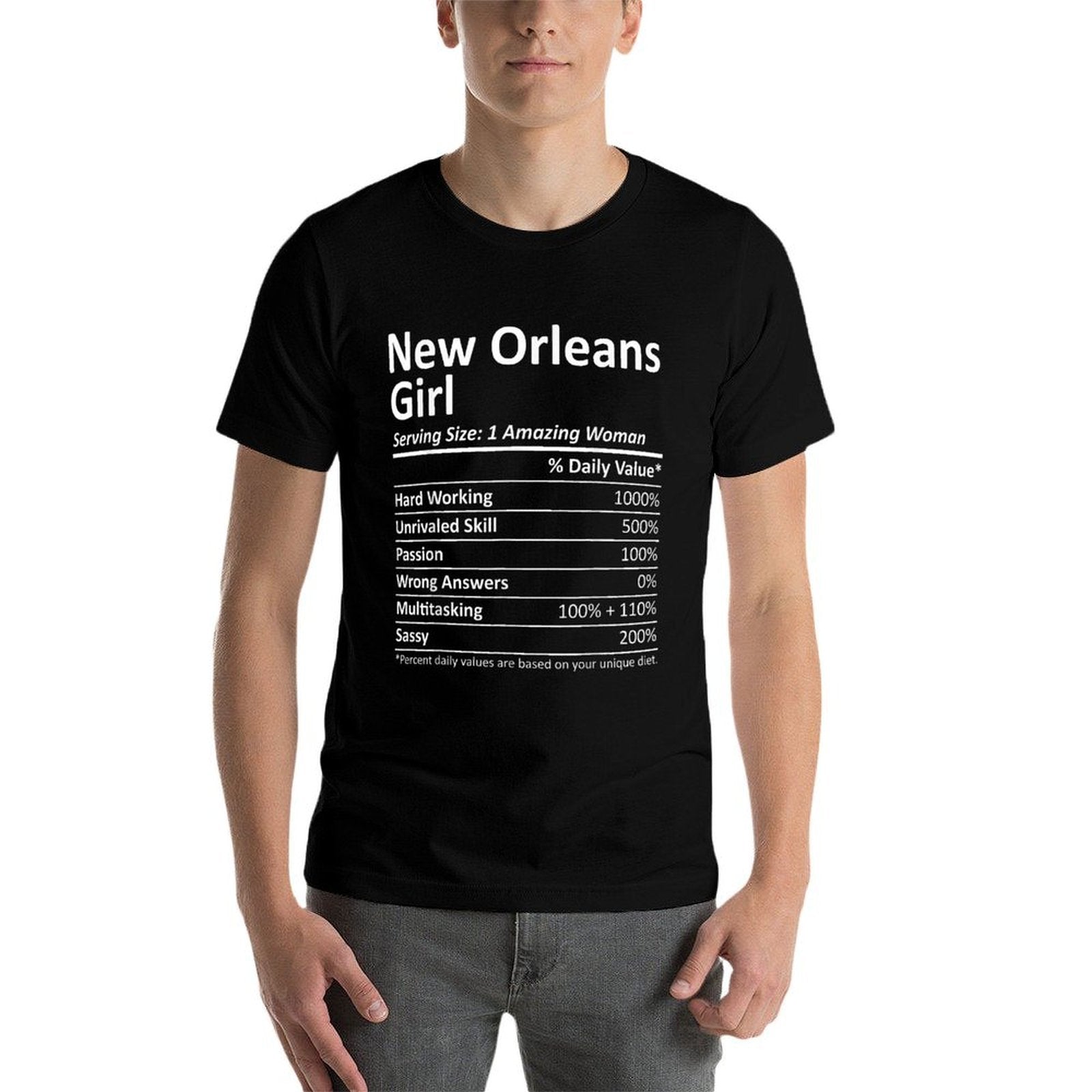 NEW ORLEANS GIRL LA LOUISIANA Funny City Home Roots USA Gift  Oversized Silhouette T-Shirt