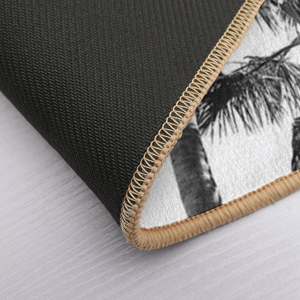 Black And White Palm Tree Print  Picture of The Summer Sky with Two Palms Beachy And Surfing Photography  Versatile Bath Mat