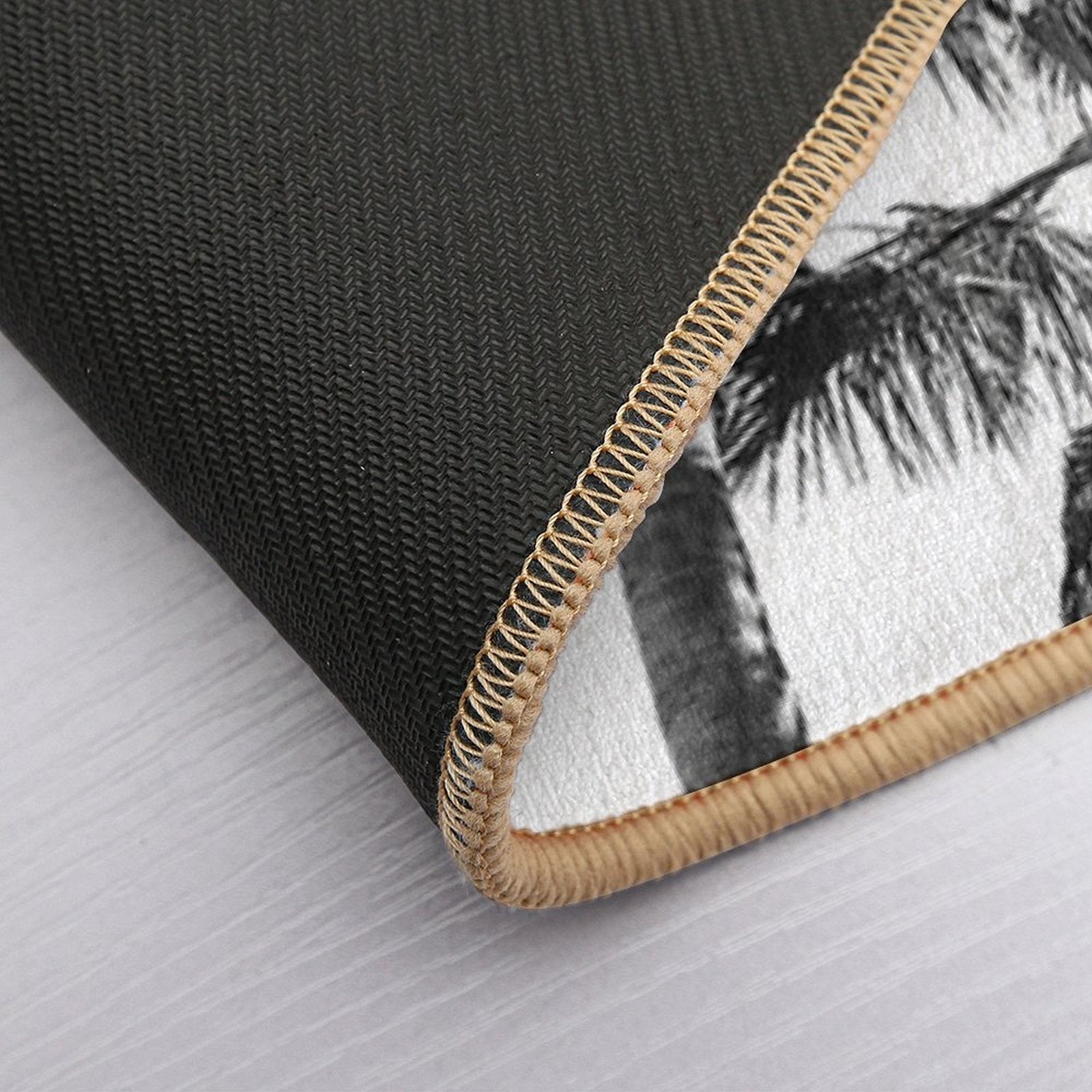 Black And White Palm Tree Print  Picture of The Summer Sky with Two Palms Beachy And Surfing Photography  Versatile Bath Mat