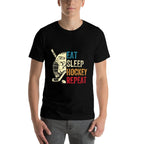 Eat Sleep Hockey Repeat Kids Adult Ice Hockey Retro Vintage  Versatile T-Shirt