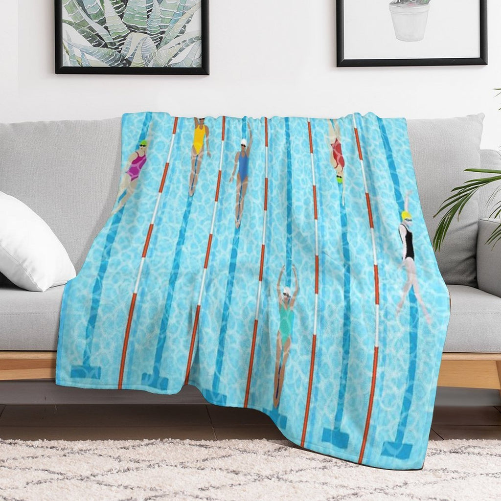 SWIMMERS Easy Care Throw Blanket