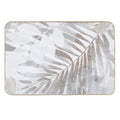 Beige Leaves Durable Bath Mat