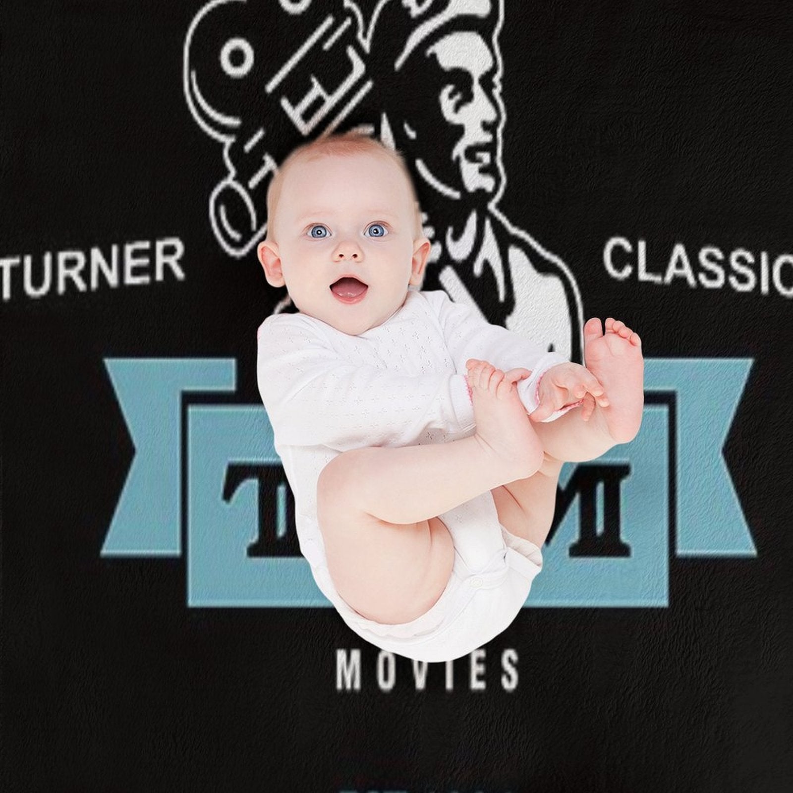 Retro Vintage Turner Classic Movies Easy Care Throw Blanket