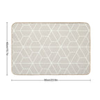 Serene Retro Mosaic - Linen Beige And White  Toxin-Free Bath Mat