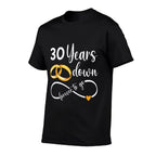 30 Years Down Forever To Go Couple 30th Wedding Anniversary  Polyester Blend T-Shirt