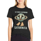 Saturnita Cow Planet Meme  Moisture-wicking T-Shirt