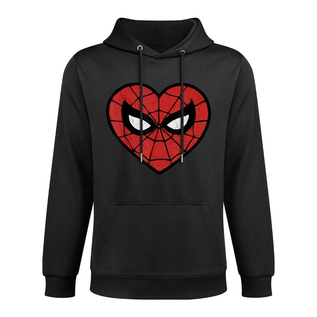 Marvel Spider-Man Face Mask Valentines Heart Logo Pilling-Resistant Hoodie