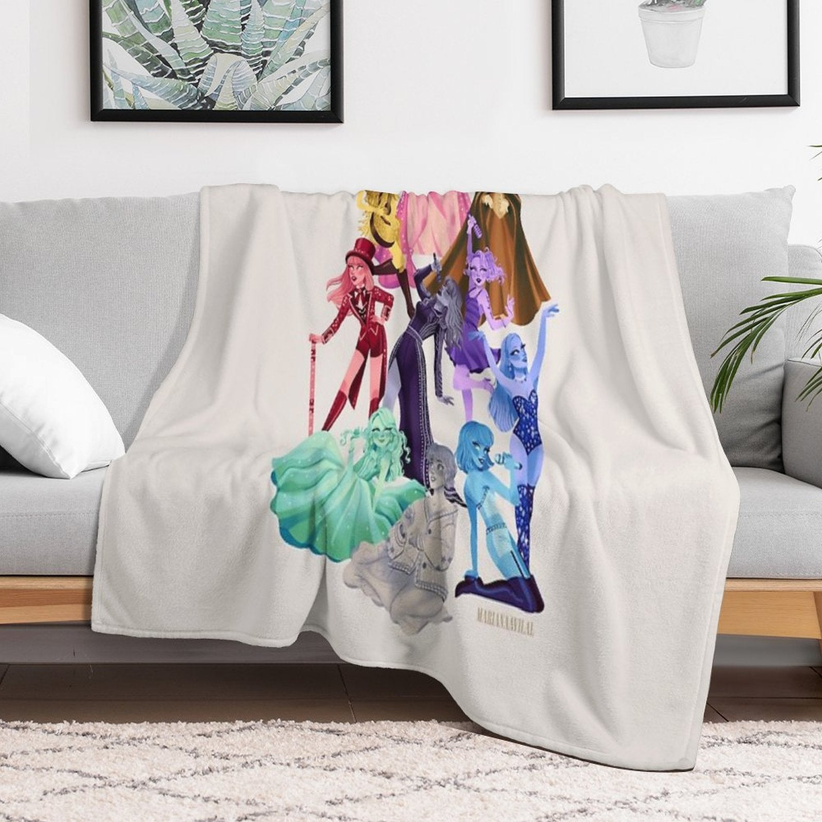 ALL ERAS (Colorful Version) Plush Throw Blanket