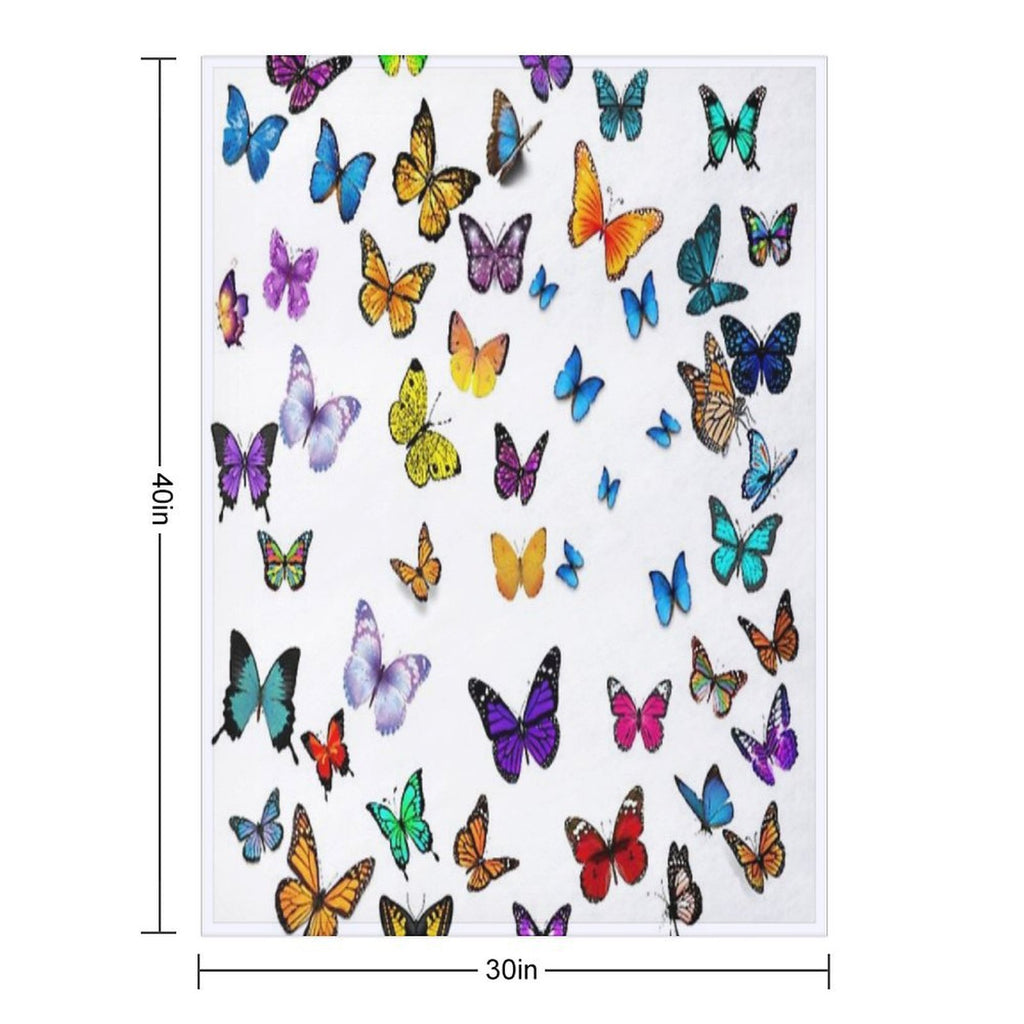 Butterfly Crazy Anti-pilling Throw Blanket