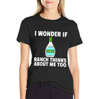 Ranch Dressing Gift Funny Condiment Sauce  Rolled Sleeves T-Shirt