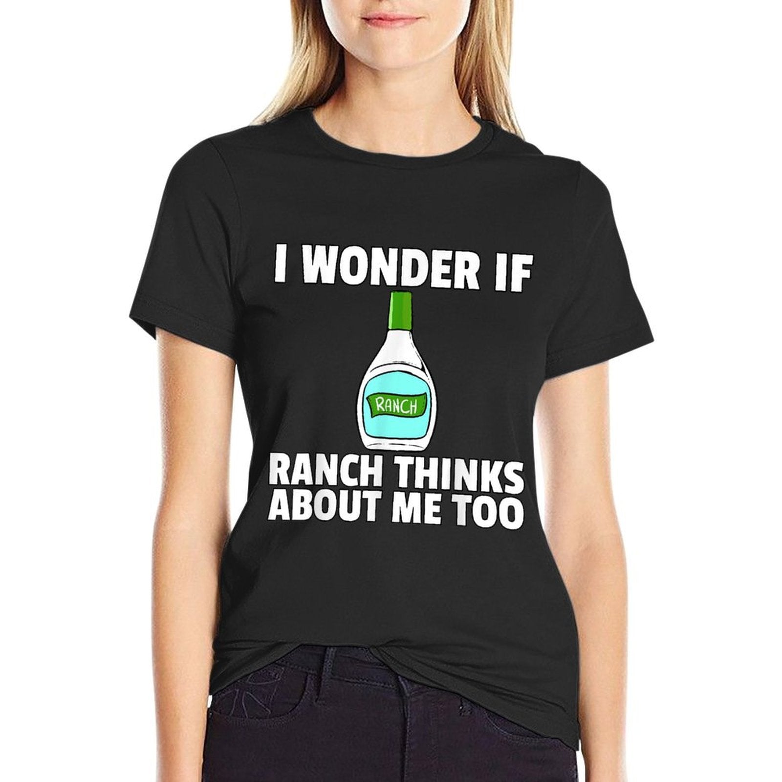 Ranch Dressing Gift Funny Condiment Sauce  Rolled Sleeves T-Shirt