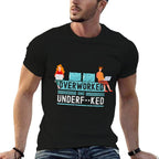 Womens Overworked And Underfucked Sarcastic Saying Funny Meme  Breathable T-Shirt