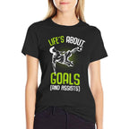 Life´s About Goals Soccer Player Boys Kids Youth  Stretchy T-Shirt