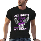 Drug Overdose Awareness Purple Ribbons  Breathable T-Shirt