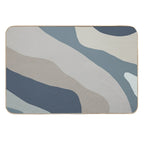 Organic Forms Modern Abstract Pattern in Neutral Blue Gray Tones  Odorless Bath Mat