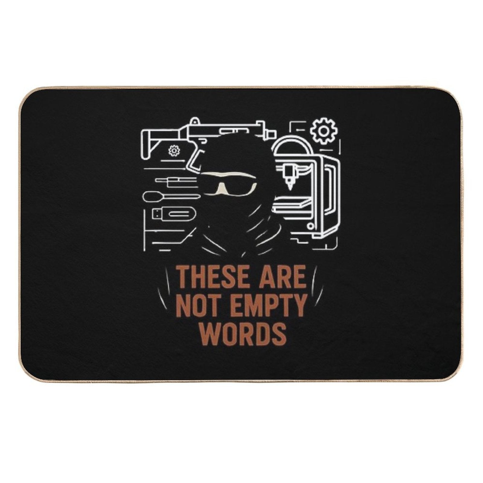 These Are Not Empty Words JStark  Dirt-Trapping Bath Mat
