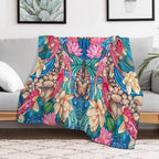 Koi Pond Shrink-resistant Throw Blanket