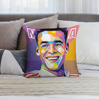 Jamal Musiala in WPAP Style Soft Shrink-Resistant Throw Pillow