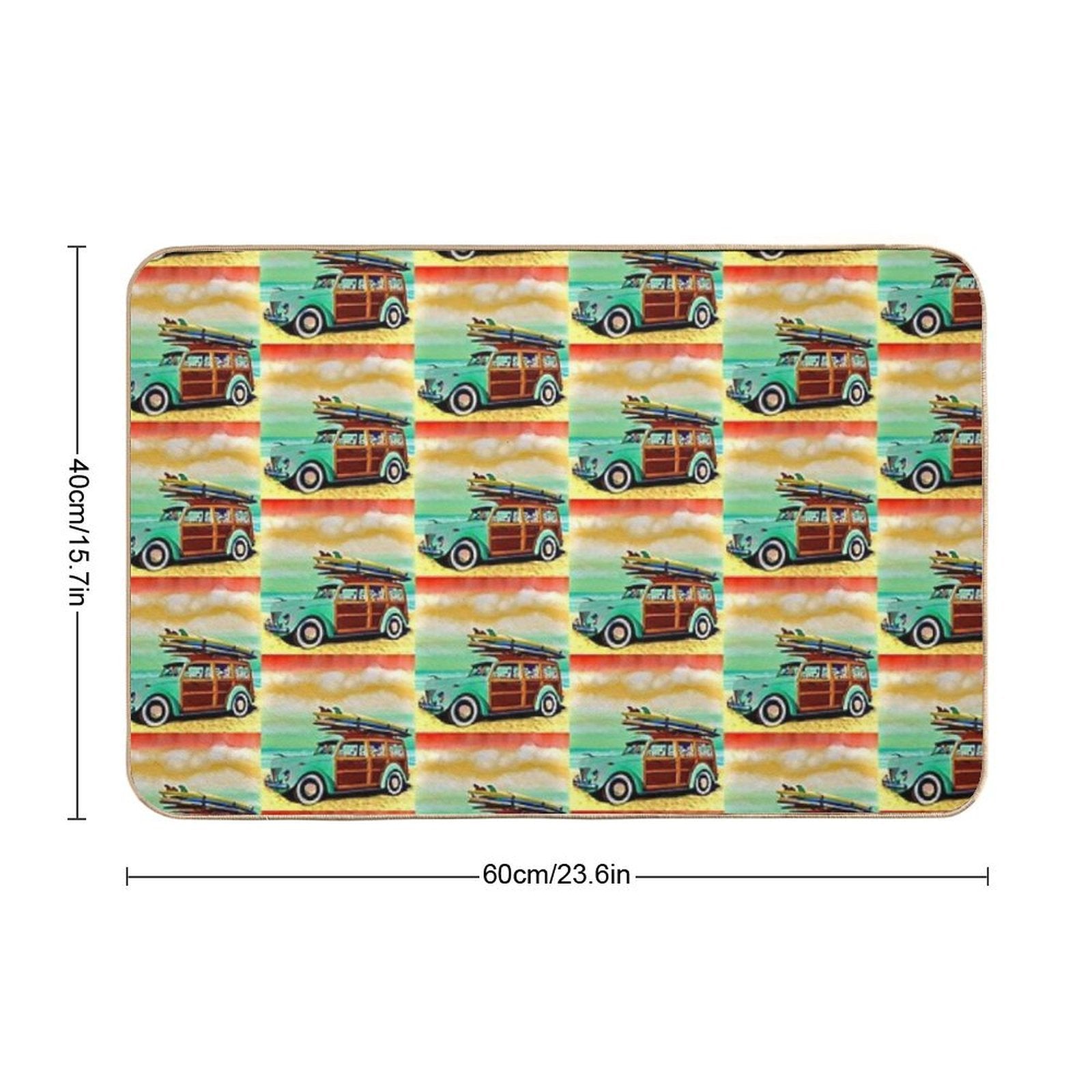 Surf Safari - Woody Fully Loaded.  Pet-Safe Bath Mat