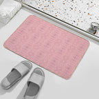 Paloma Faded Vintage Floral Damask in Rose Pink And Cream Fabric  Rapid-Drying Bath Mat