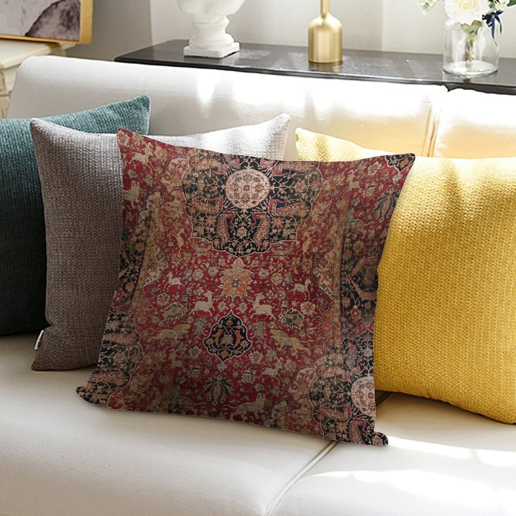 Persian Carpet Soft Luxury Feel Throw Pillow