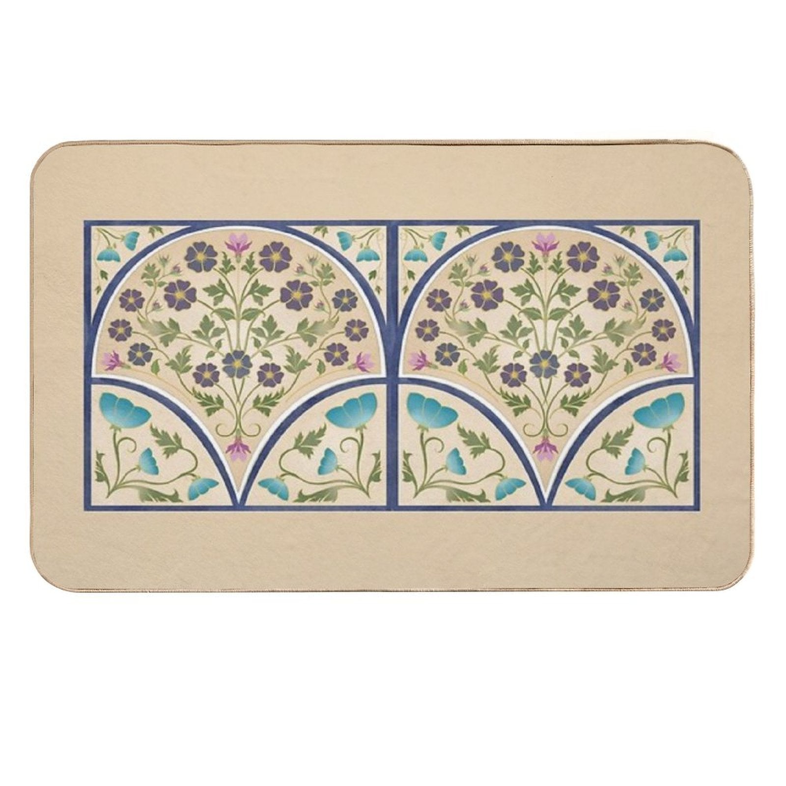 Art Nouveau Morning Glory Garden  Non-Slip Bath Mat