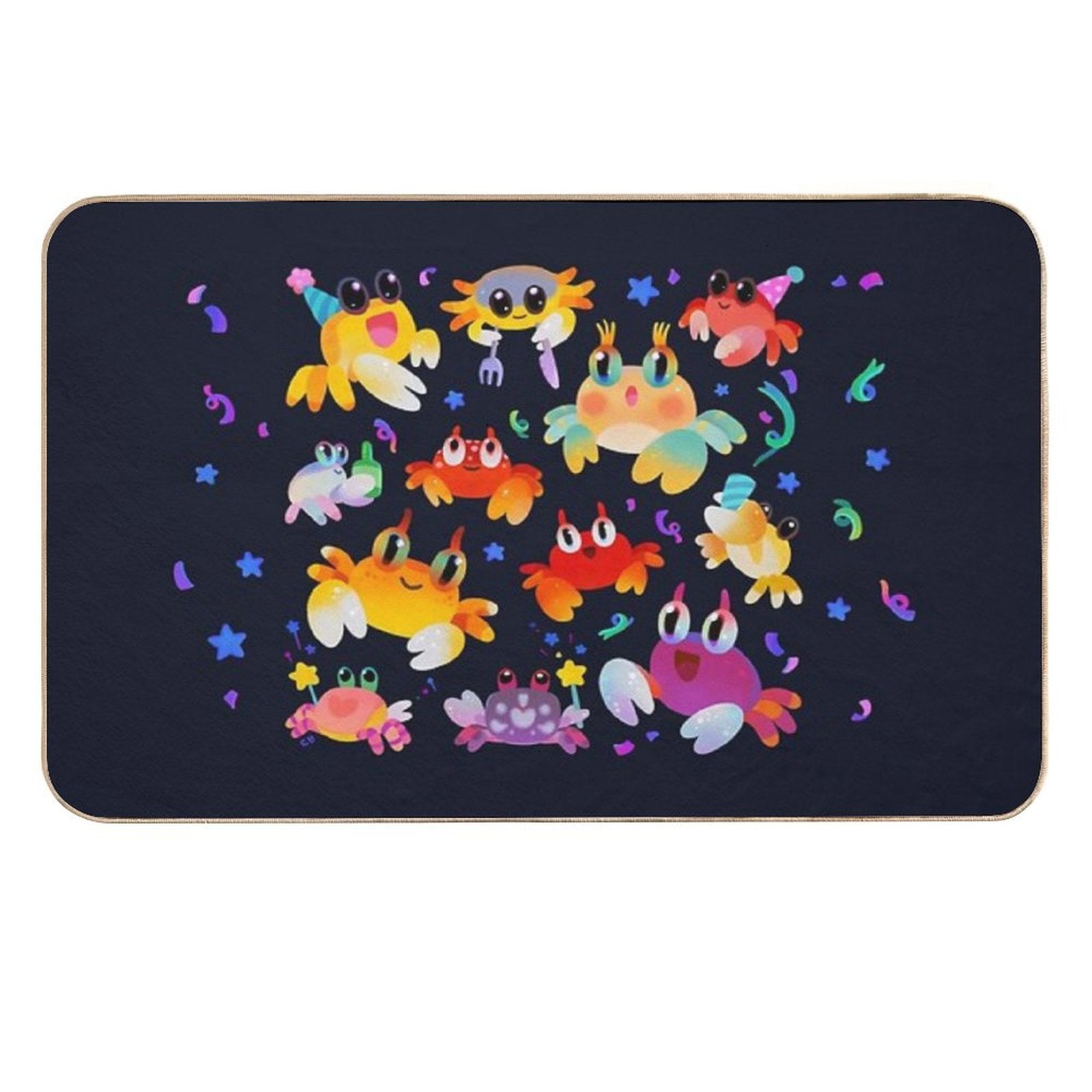 Party Crab  Dirt-Trapping Bath Mat
