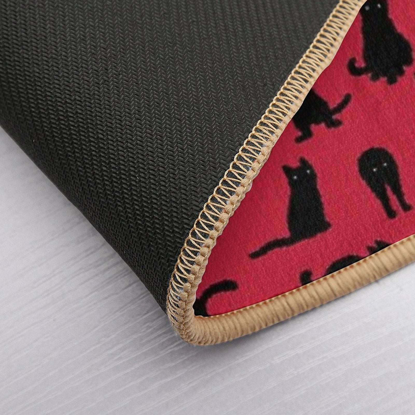 Void Cats Pattern (Red)  Repositionable Bath Mat