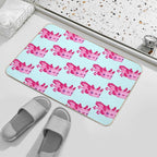 Minecraft Pink Axolotl  Dirt-Trapping Bath Mat