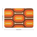 Retro Geometric Pod Design 721  Easy To Clean Bath Mat
