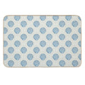 Scallops And Spots Neutral And Blue  Toxin-Free Bath Mat